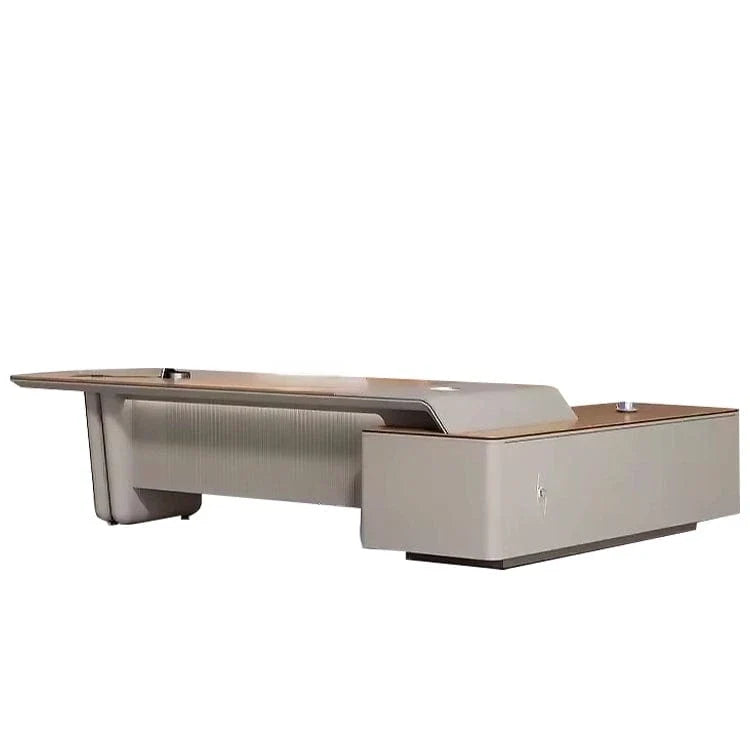 Caster · Modern L-Shaped Executive Desk