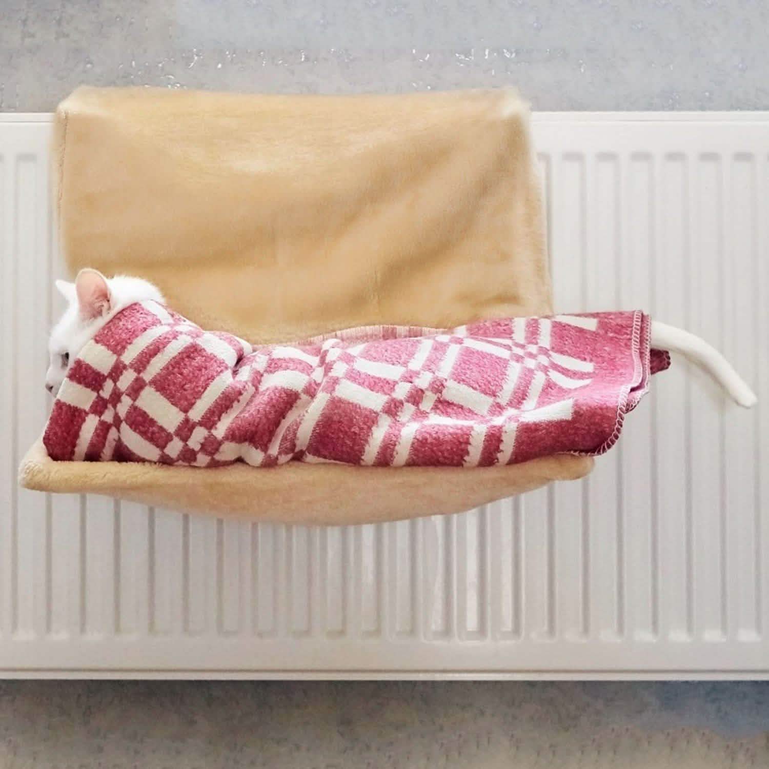 Lit de radiateur pour chat, hamac suspendu pour animaux de compagnie avec cadre métallique