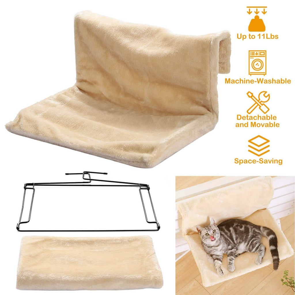 Lit de radiateur pour chat, hamac suspendu pour animaux de compagnie avec cadre métallique