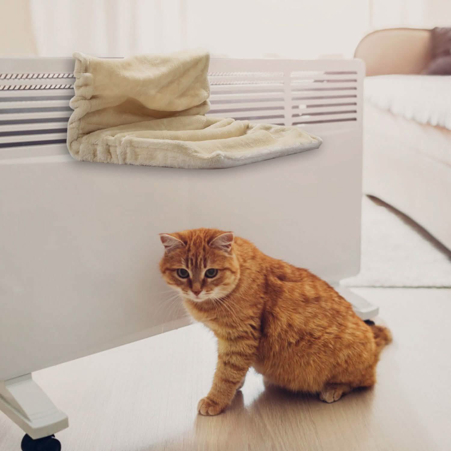 Lit de radiateur pour chat, hamac suspendu pour animaux de compagnie avec cadre métallique