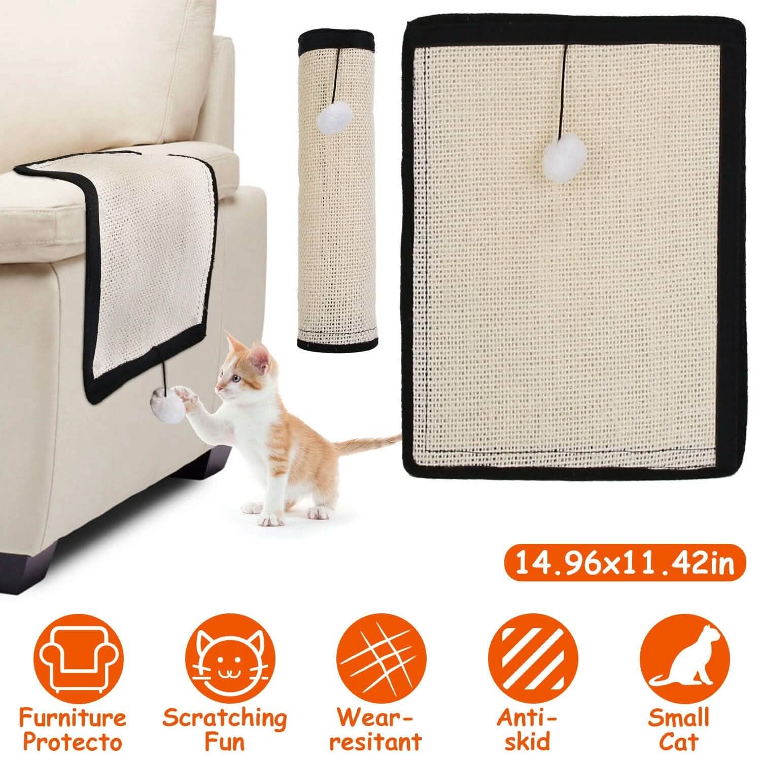 猫用爪とぎパッド 9本のネジ釘付き