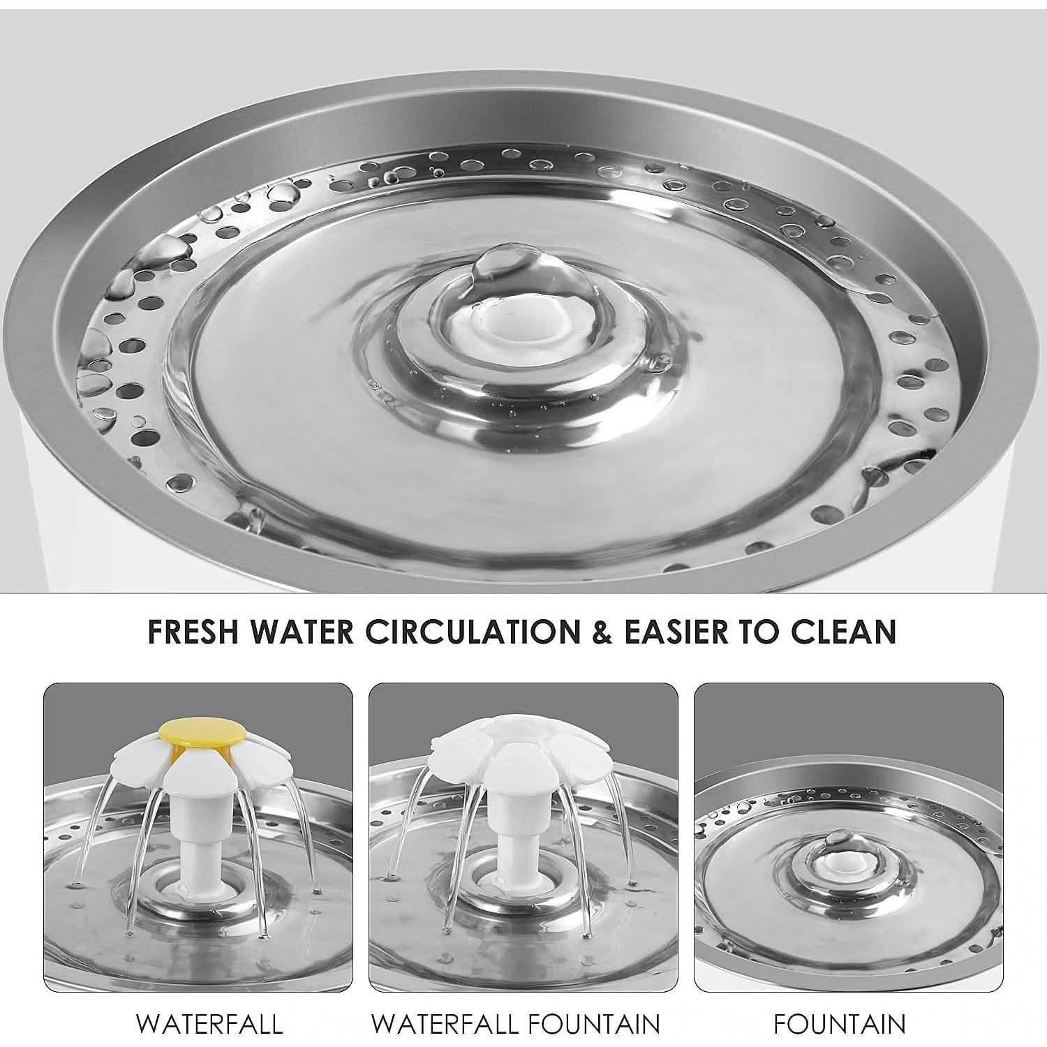 Fontaine à eau pour chat 2,4 L Fontaine automatique pour animaux de compagnie