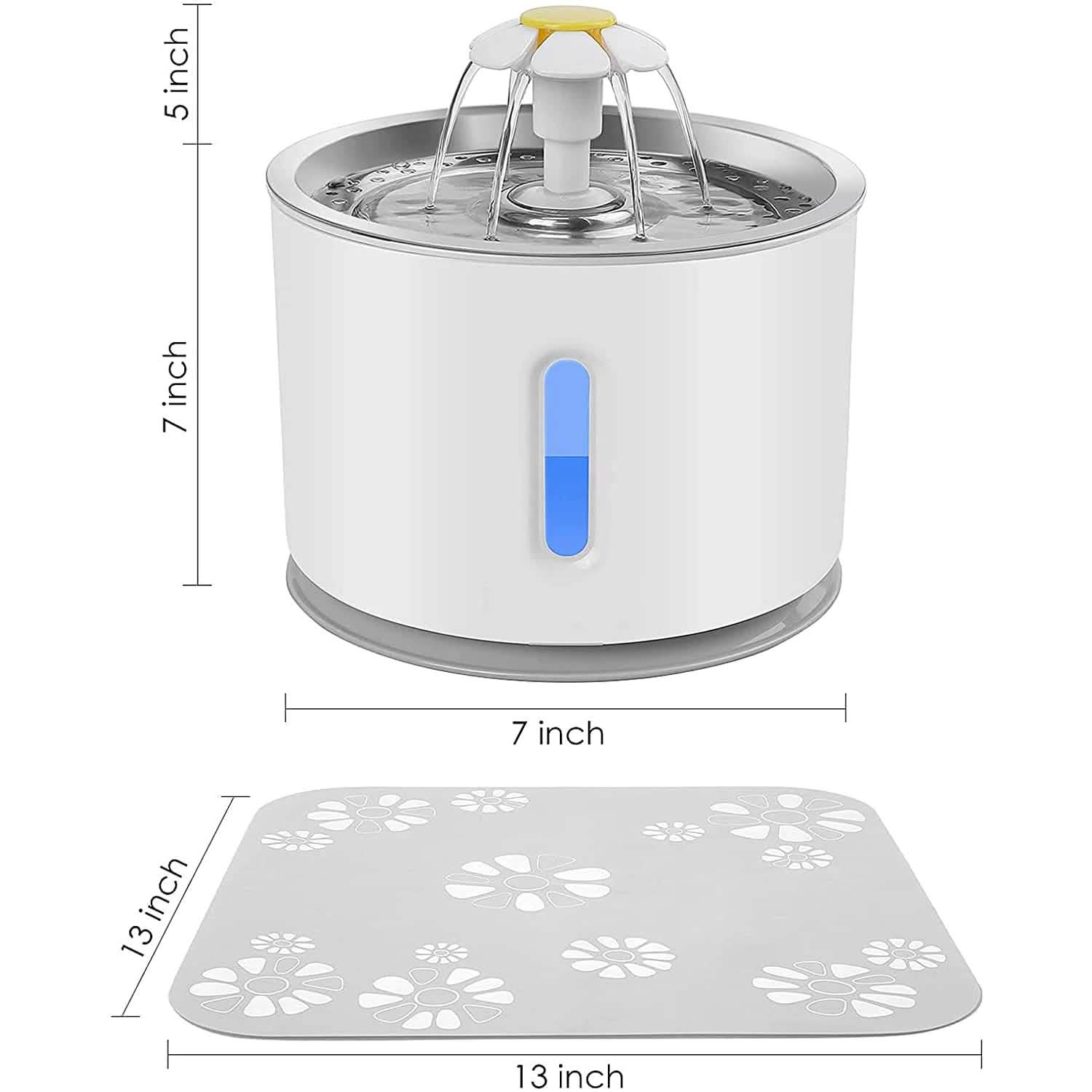 Fontaine à eau pour chat 2,4 L Fontaine automatique pour animaux de compagnie