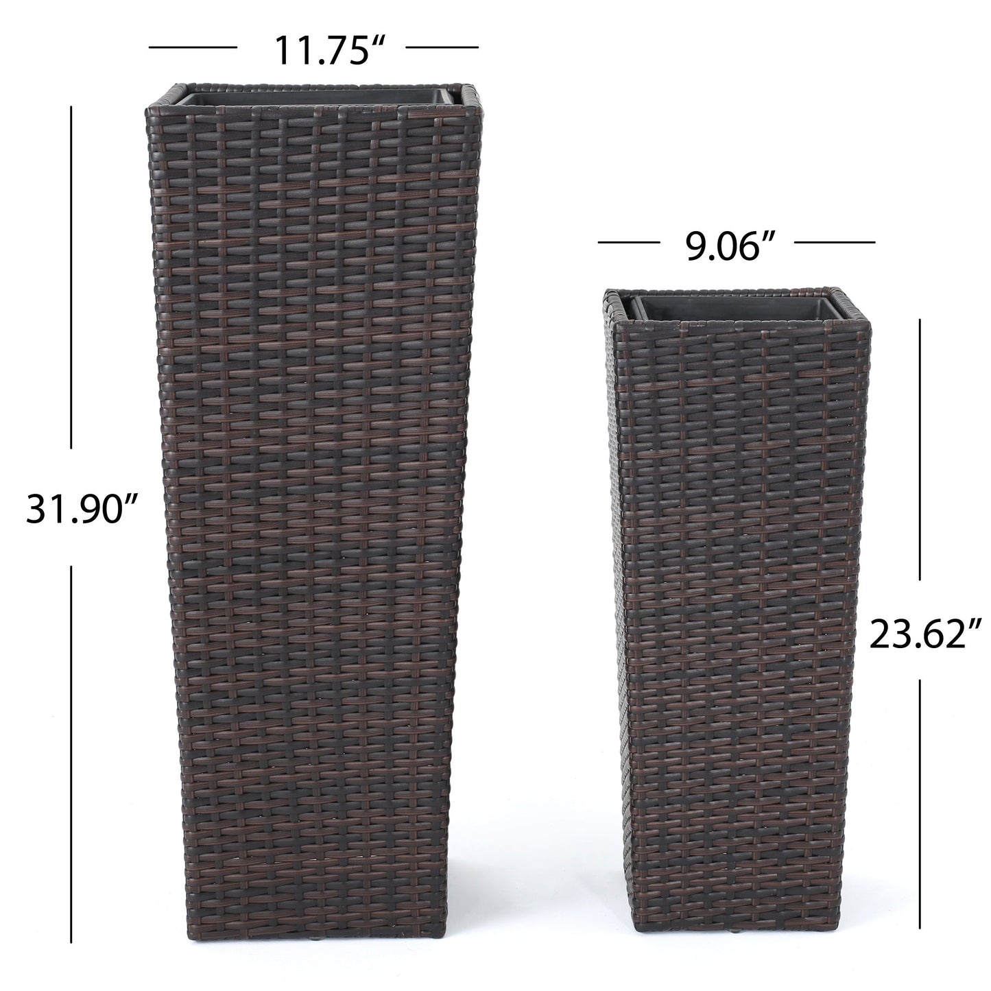 Rattan Flower Pot Set