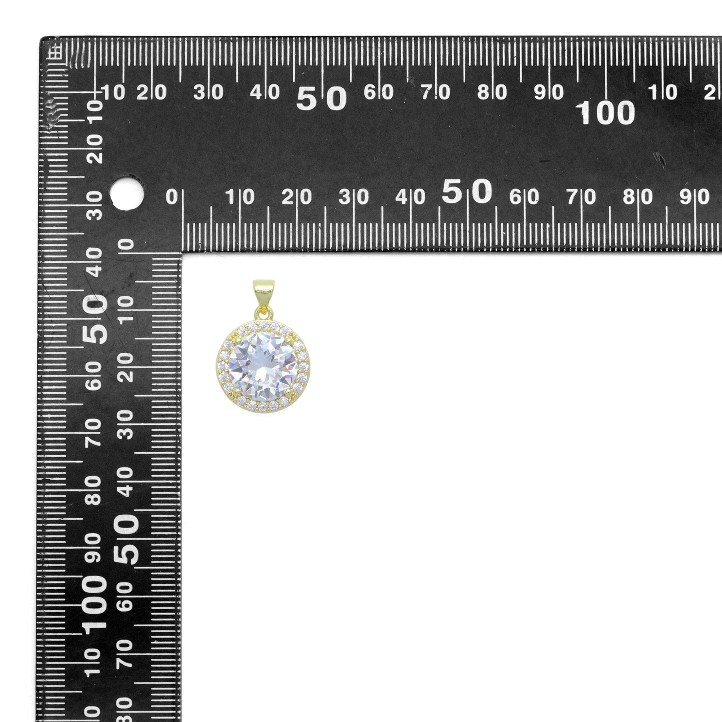 Big Crystal Round Charm Pendant, Sku#LK1097