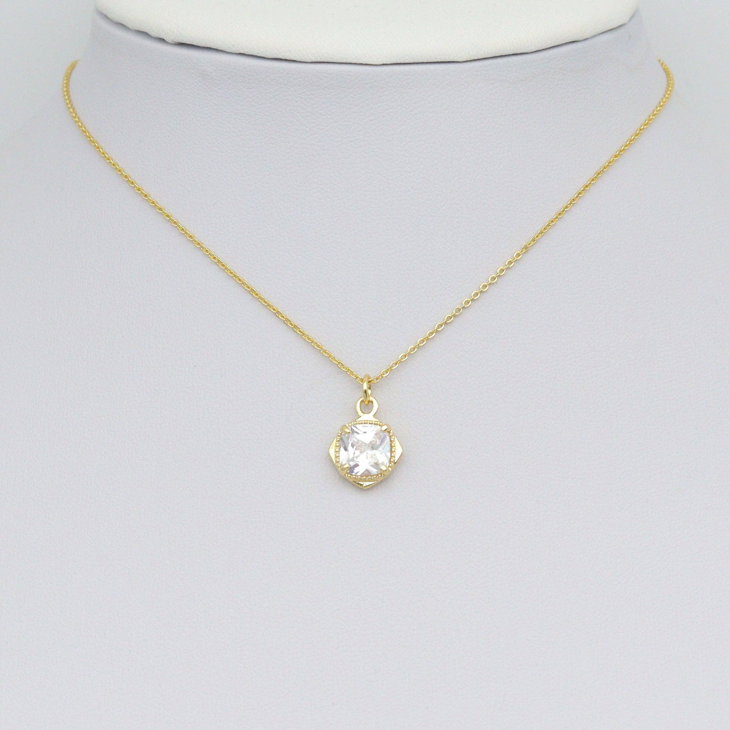 Square big diamond CZ Rhombus Charm Pendant, Sku#LK1076