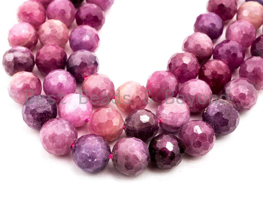 High Quality Natural Ruby beads, 4mm/6mm/8mm/10mm, Faceted Round Ruby Gemstone Beads, 15.5inch strand, SKU#U227