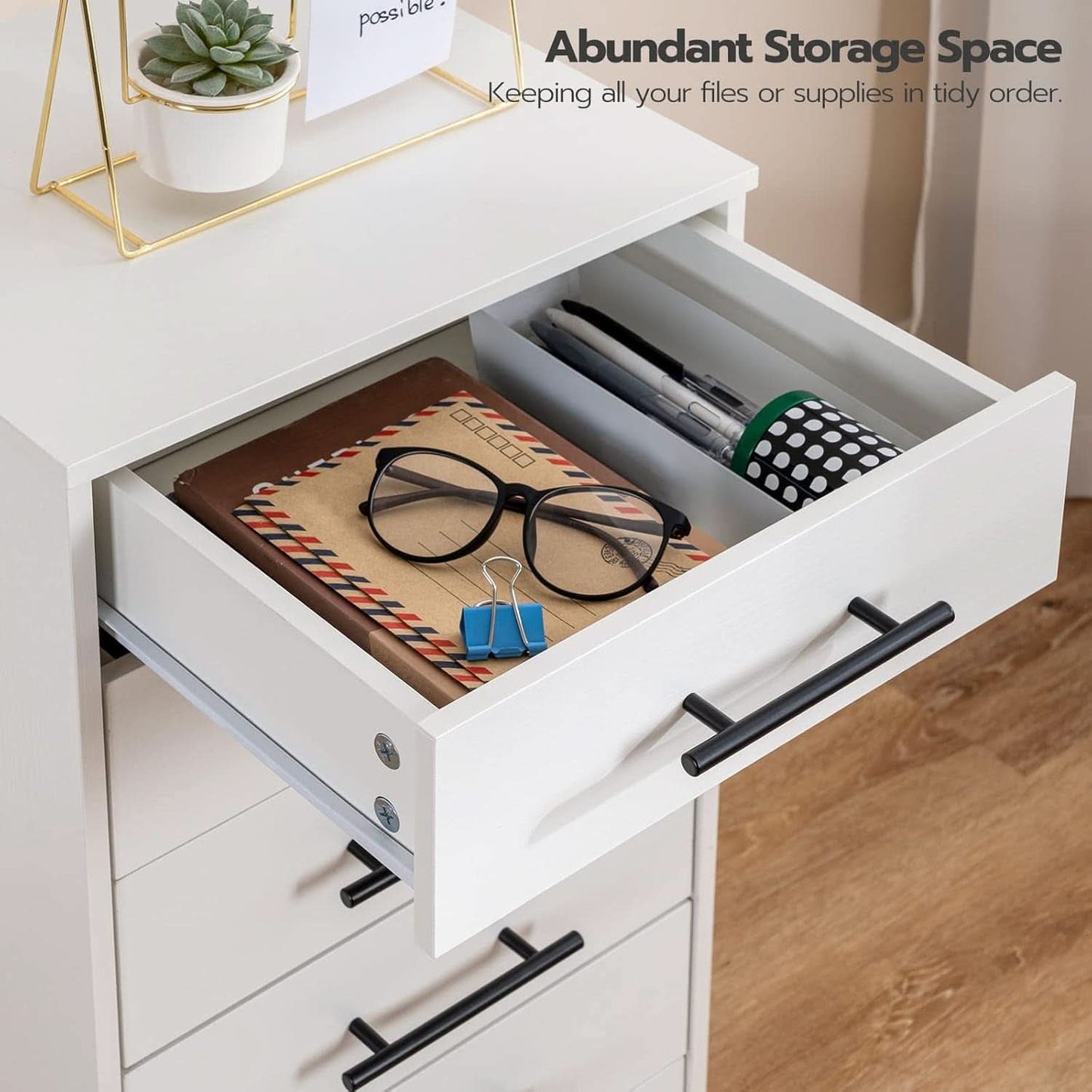 White 7 Drawer File Cabinet Storage For Home Office