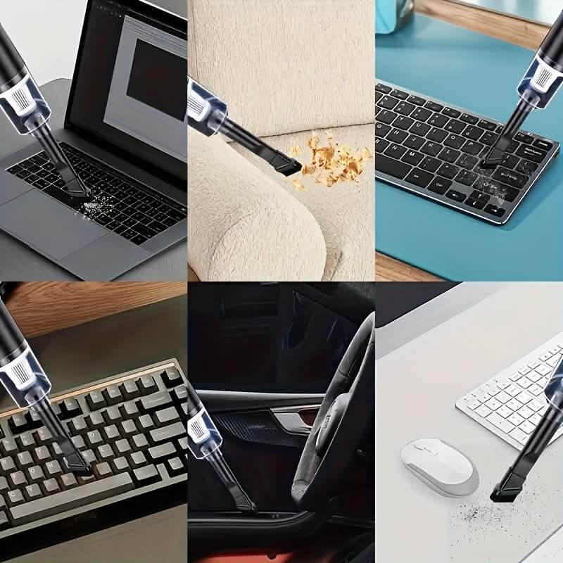 3-in-1携帯用ハンドヘルド掃除機 – 充電式、吸引＆ブロワー、車＆家庭用ミニ