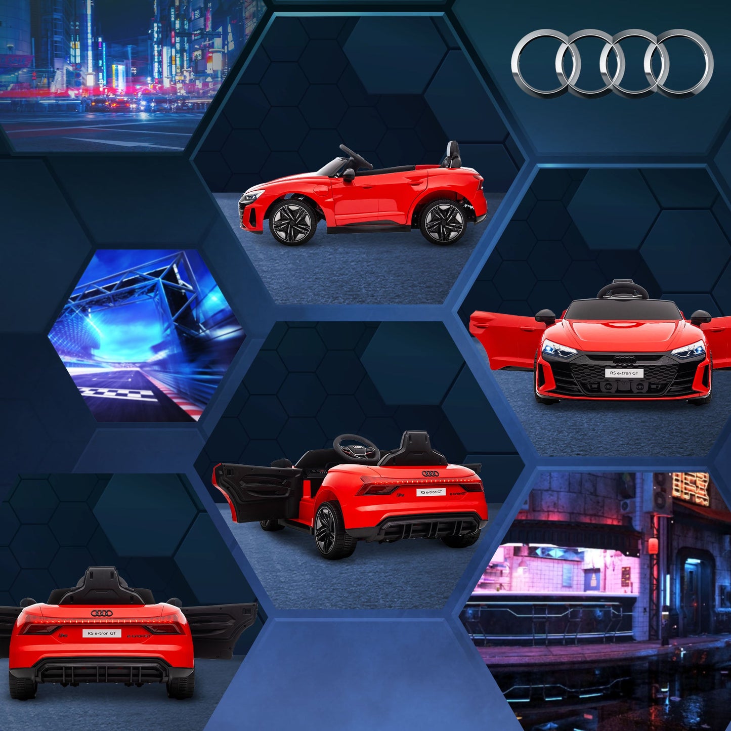 Aosom Kids Ride-On Car - Licensed Audi RS E-tron GT