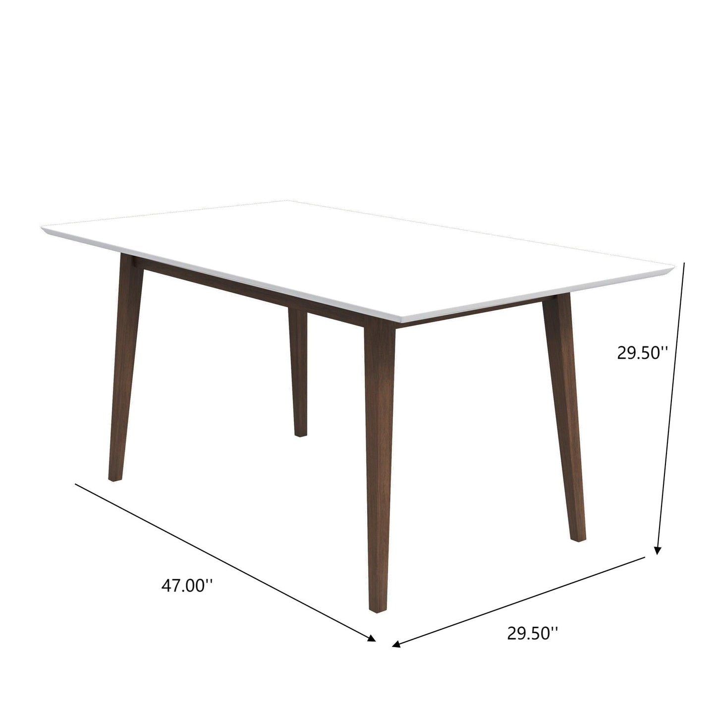 Levi Modern Style Solid Wood Rectangular Dining Kitchen Table