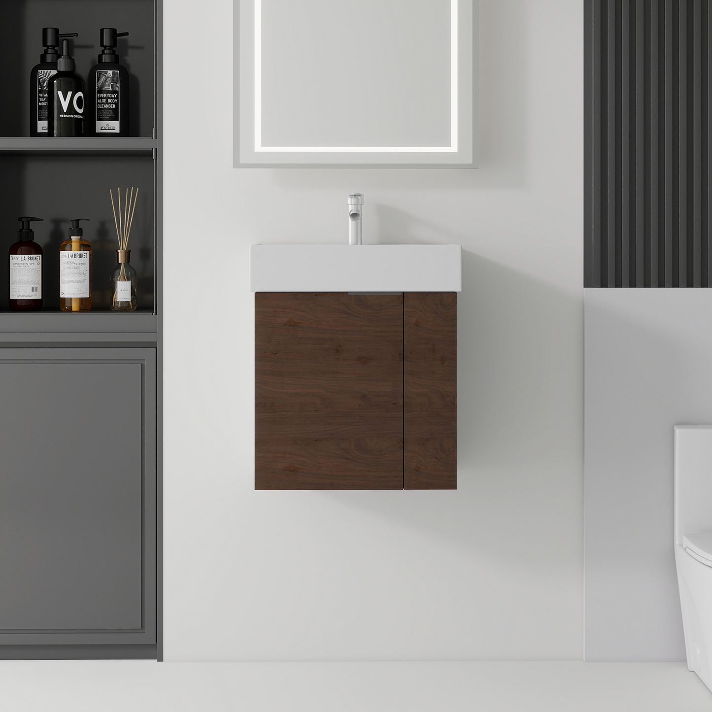 21.6" Floating Bathroom Vanity Combo