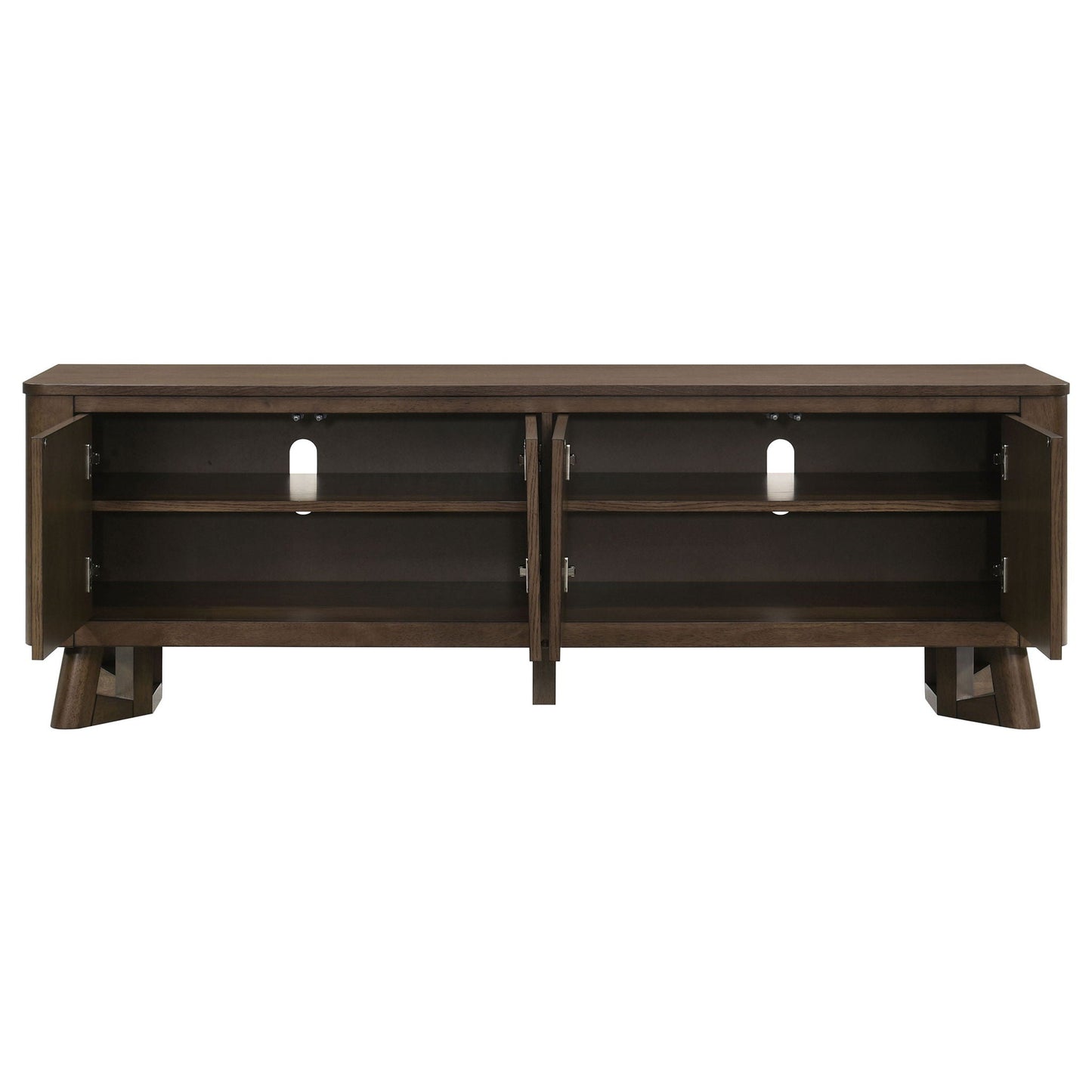 Trotter 71-inch 4-Door Wood TV Stand Media Console Brown