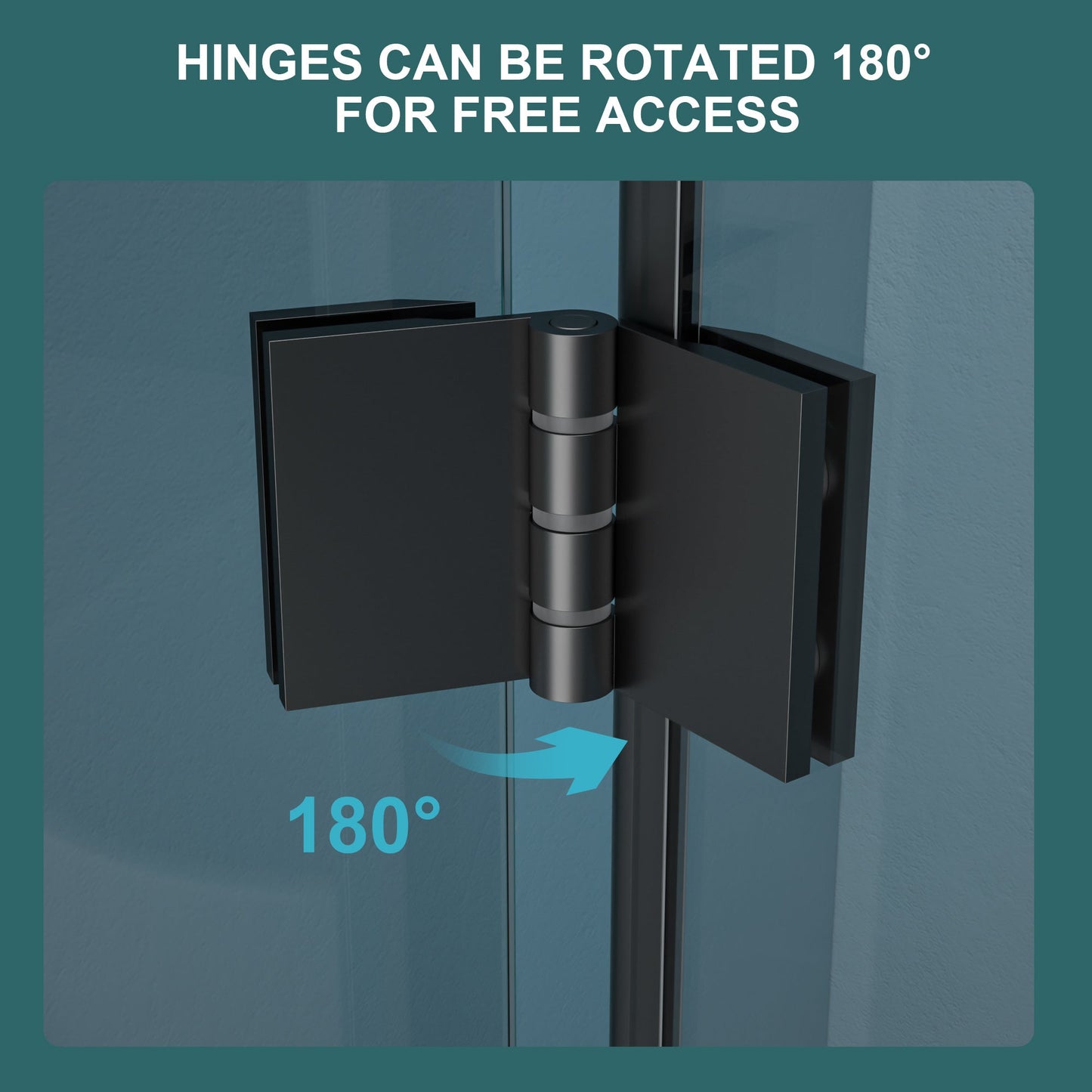 30"W x 72"H Fold Frameless Shower Door with Tempered Glass