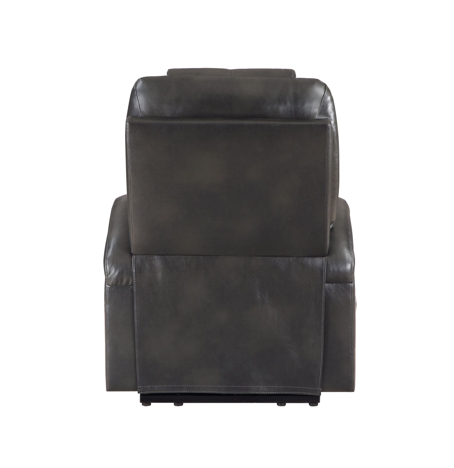 Gunmetal Leather Aire Recliner with Power Lift & Massage