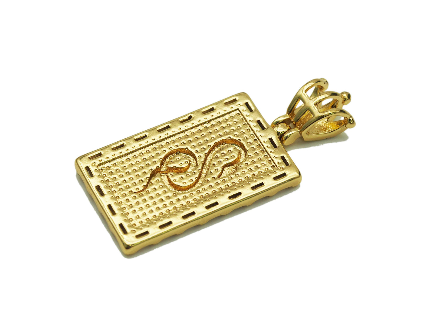CZ Enamel Dragon Pendant, Sku#JL74
