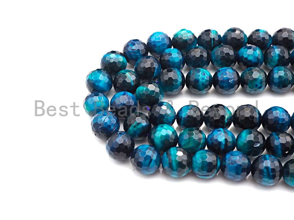 High Quality Natural Round Faceted Tiger Eye Round Beads,SKU#UA35