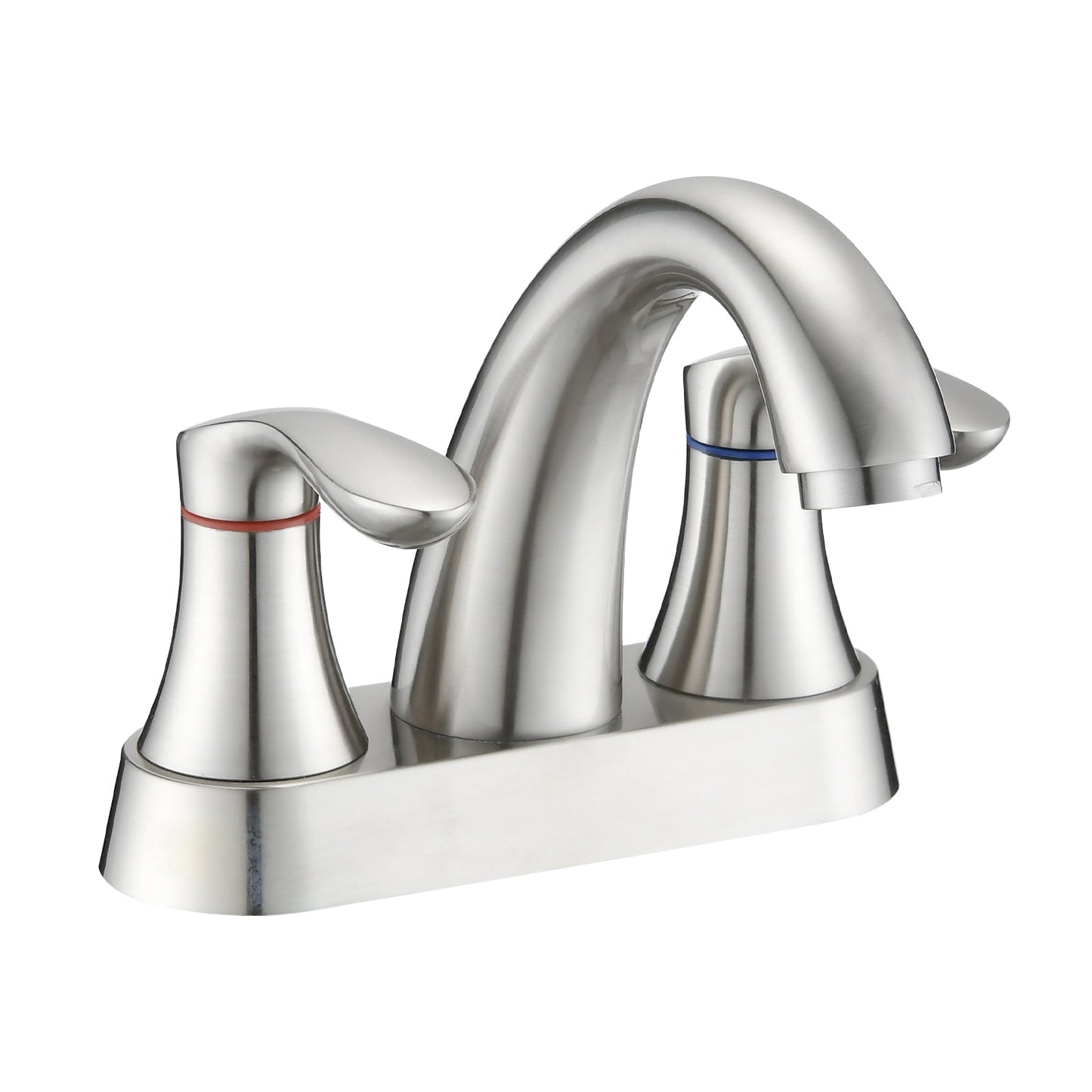 Two Handle 4 Inch Centerset Bathroom Sink Faucet with Pop-Up Drain