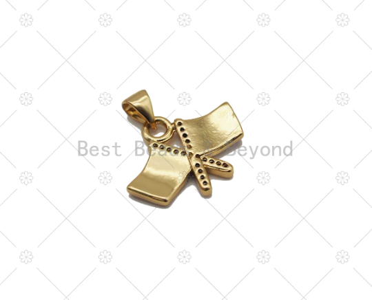 Colorful Enamel Flag Shape Pendant,18K Gold Filled CZ Micro pave Charm, Necklace Bracelet Charm Pendant, Sku#LK568