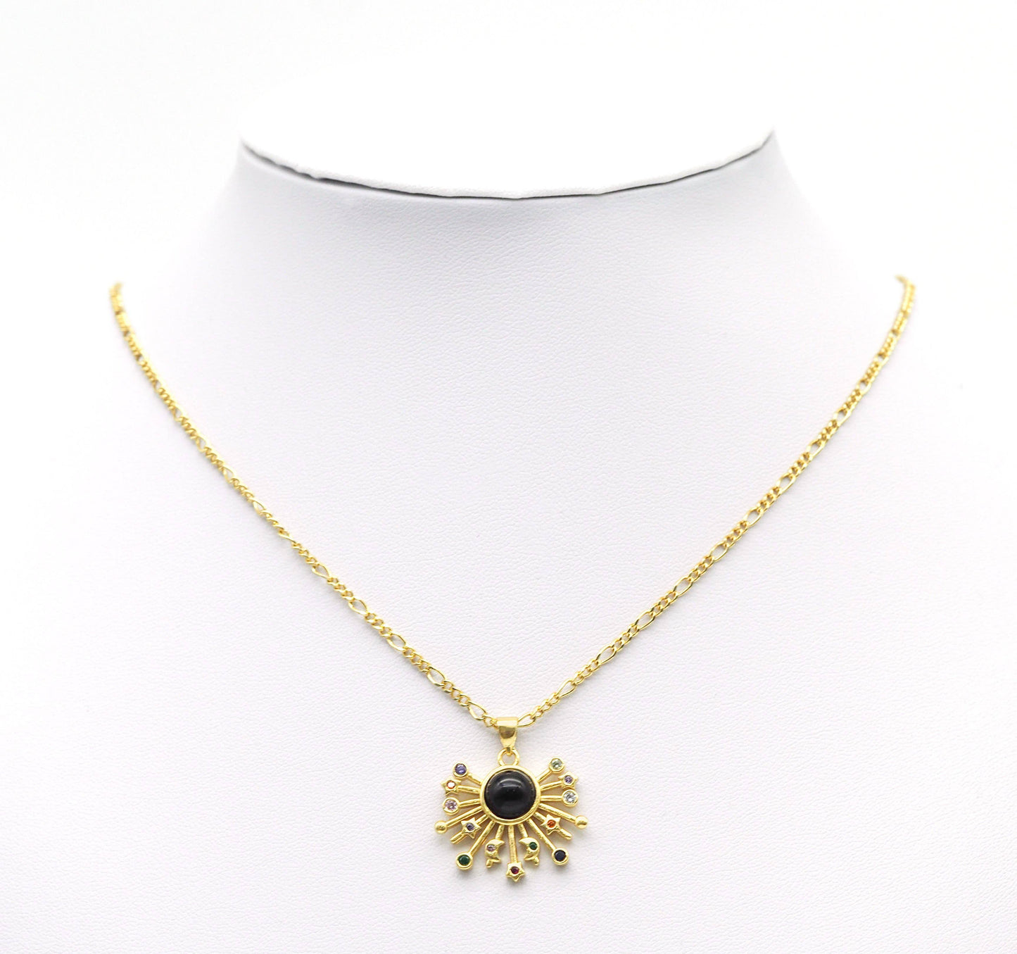 CZ Black Onyx Sunshine Charm, Sku#LK648