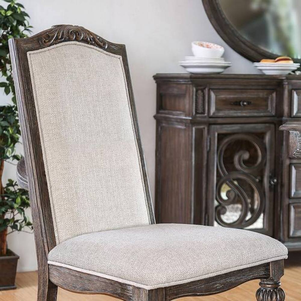 Elegant Rustic 7pc Dining Set
