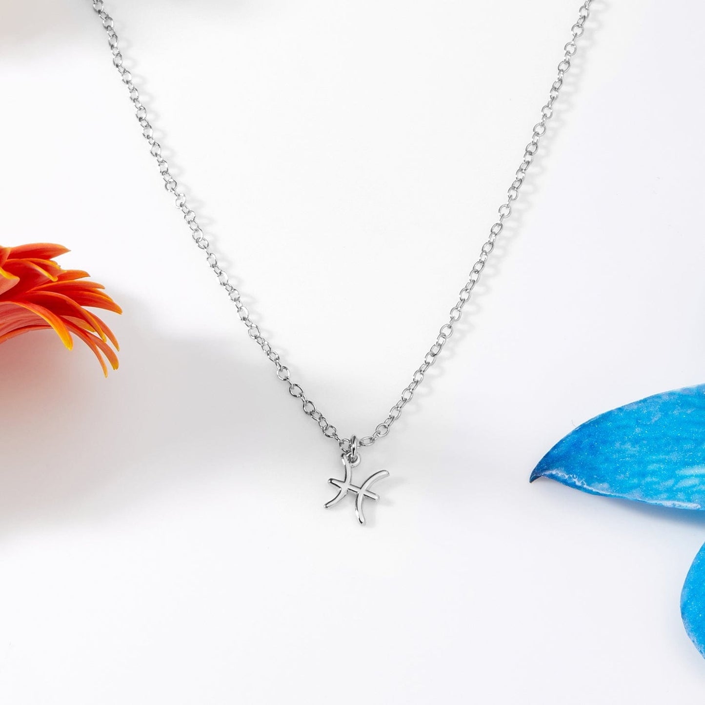 Celestial Pisces Zodiac Necklace