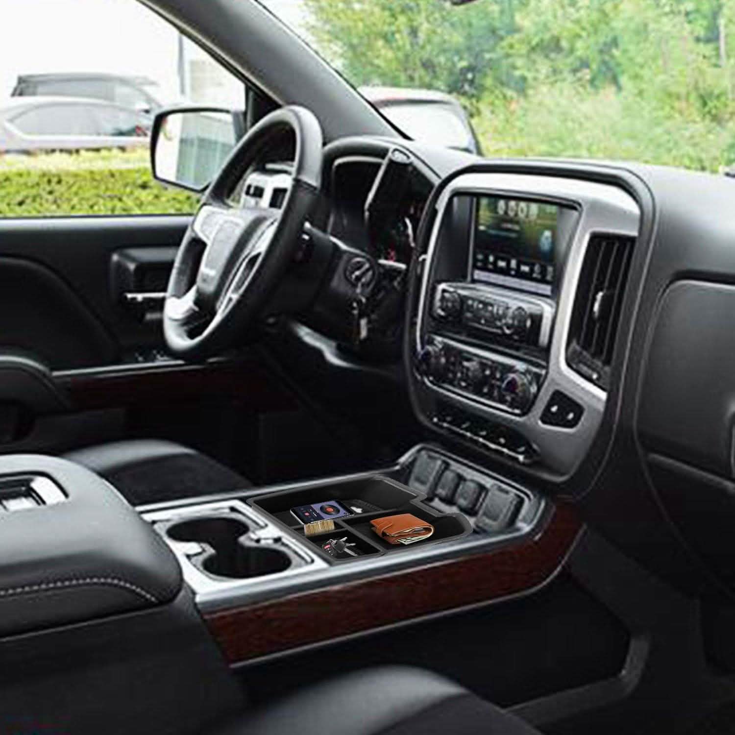 Center Console Storage Box Armrest Organizer