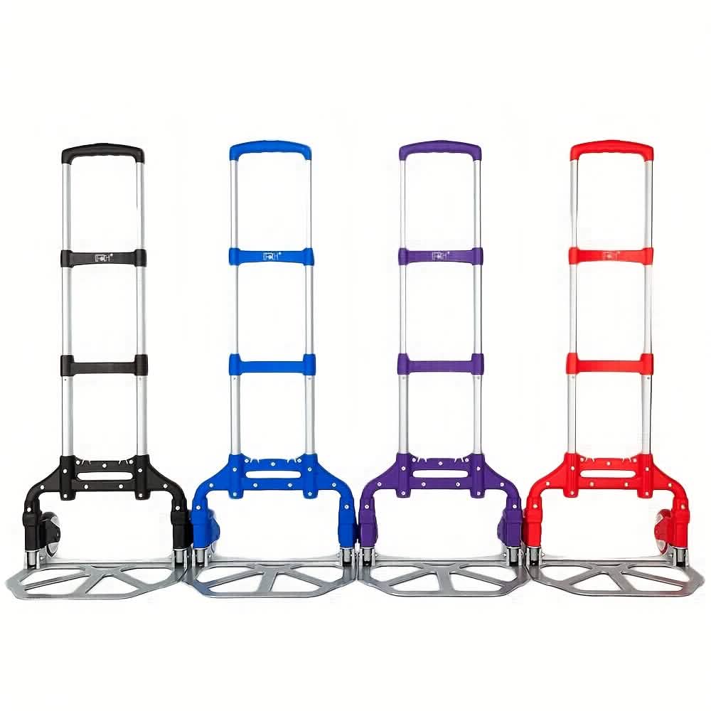 Diable chariot pliant en aluminium – Capacité 75 kg, léger et portable