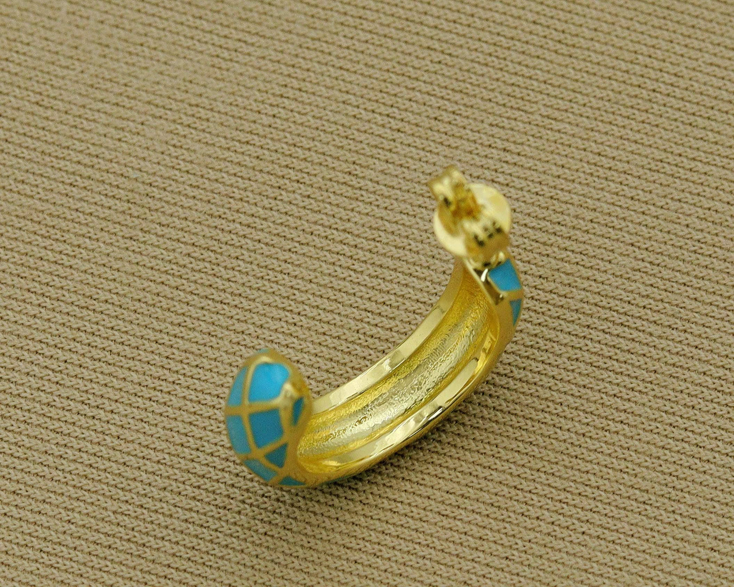 Enamel Latch Back Earrings, Sku#J334