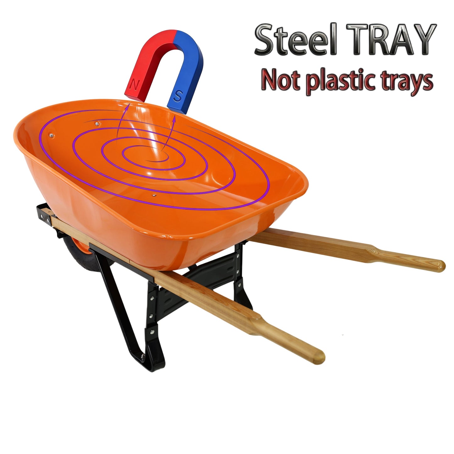 Steel Tray Wheel Barrow - Two Wheeled Trolley