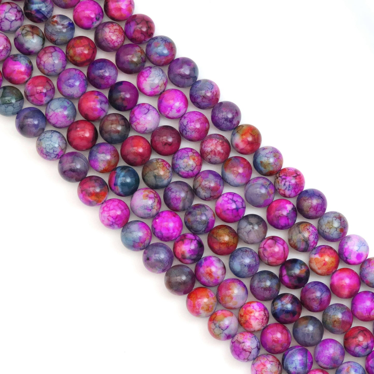 12mm Galaxy Agate Round Smooth Beads, Sku#U1889