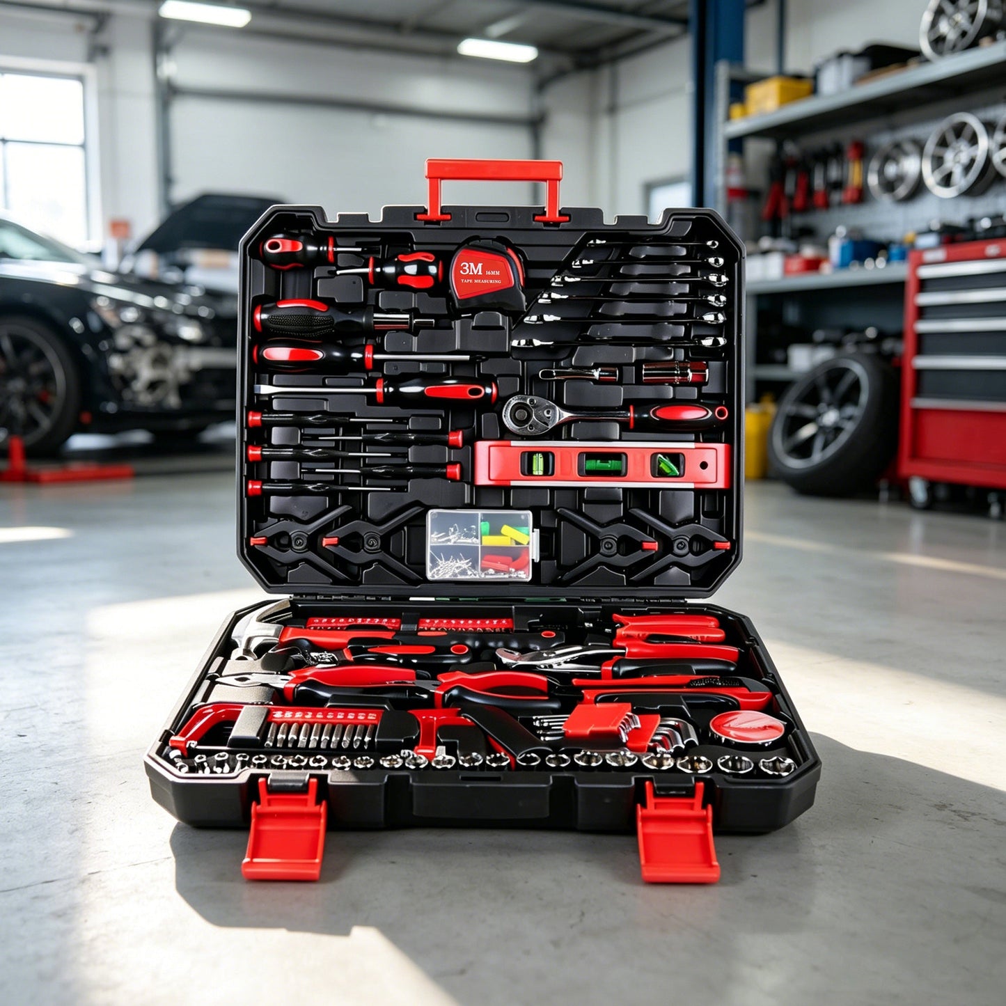 266-Piece Home Tool Set with Rolling Tool Box