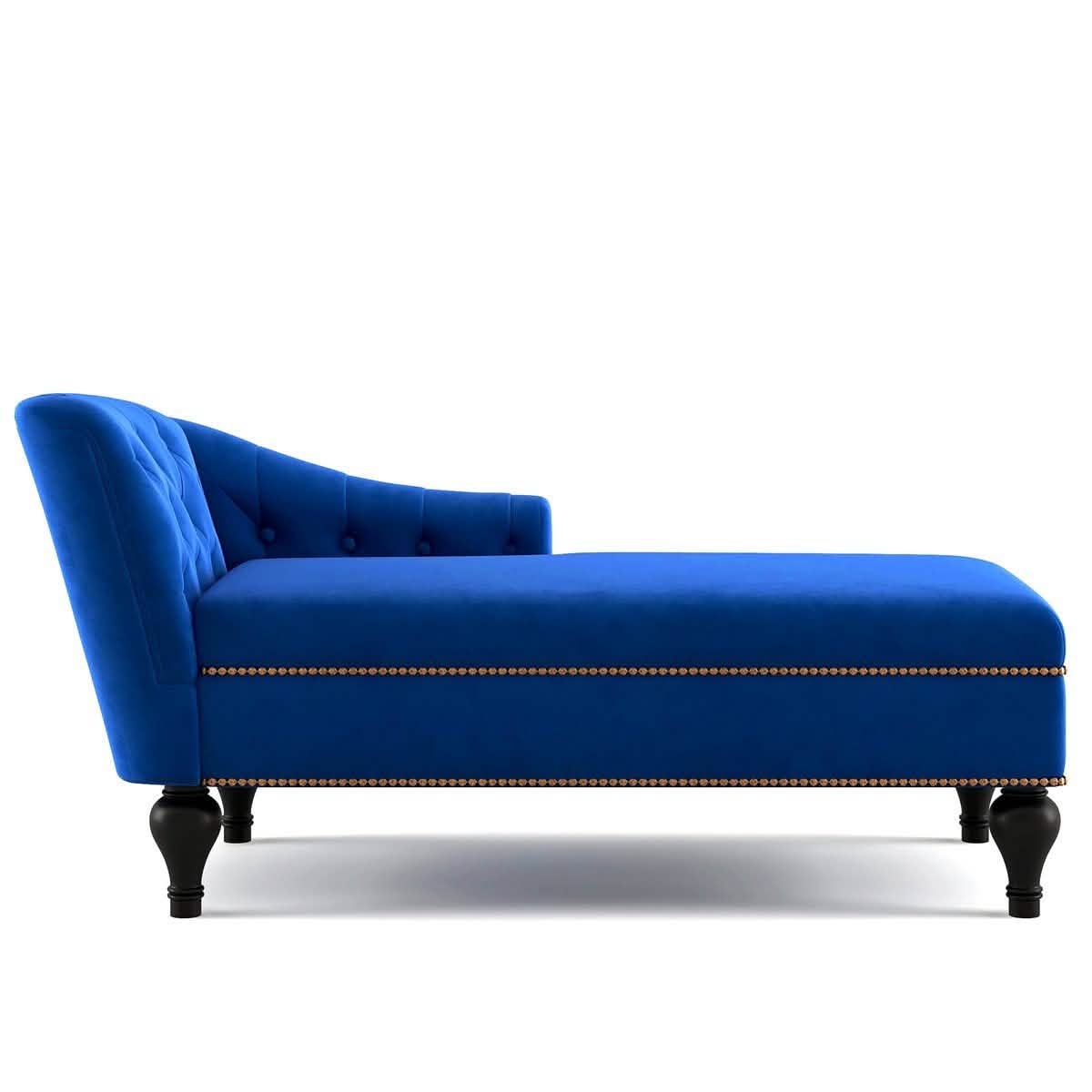 Chauffeuse d'intérieur en tissu capitonné, Canapé-lit méridienne