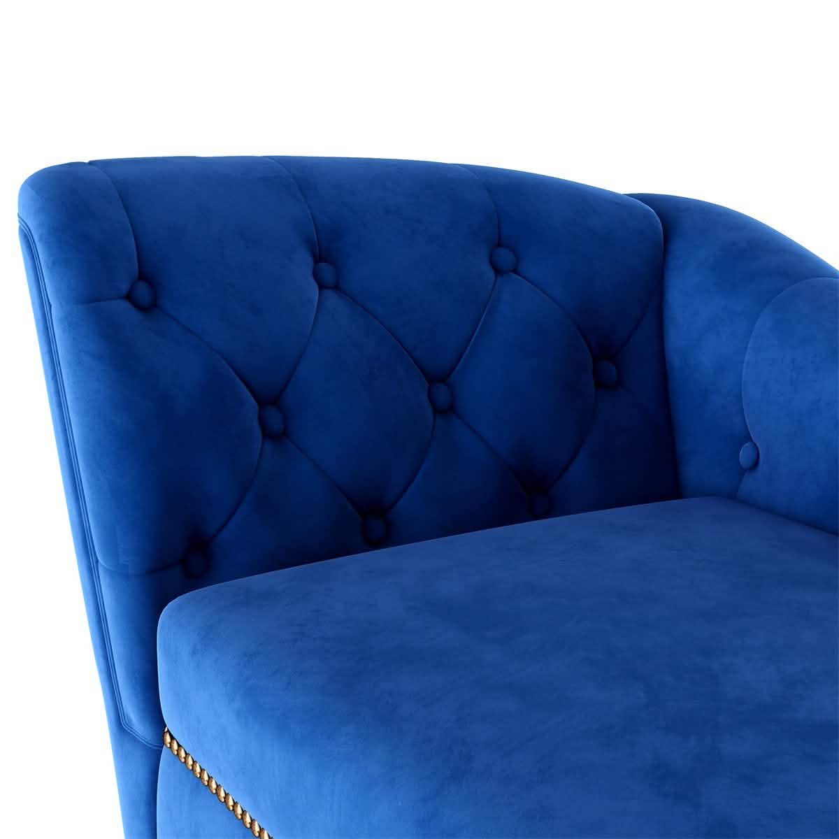 Chauffeuse d'intérieur en tissu capitonné, Canapé-lit méridienne