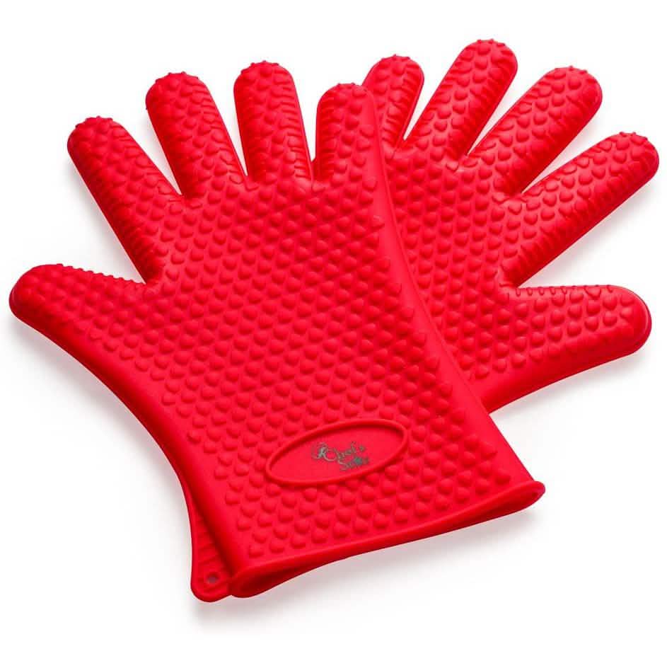 Chef's Star BBQ Cooking Gloves - Red