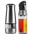 Moulin à sel et à poivre électrique Chef's Star Premium avec vaporisateur d'huile d'olive et de vinaigre
