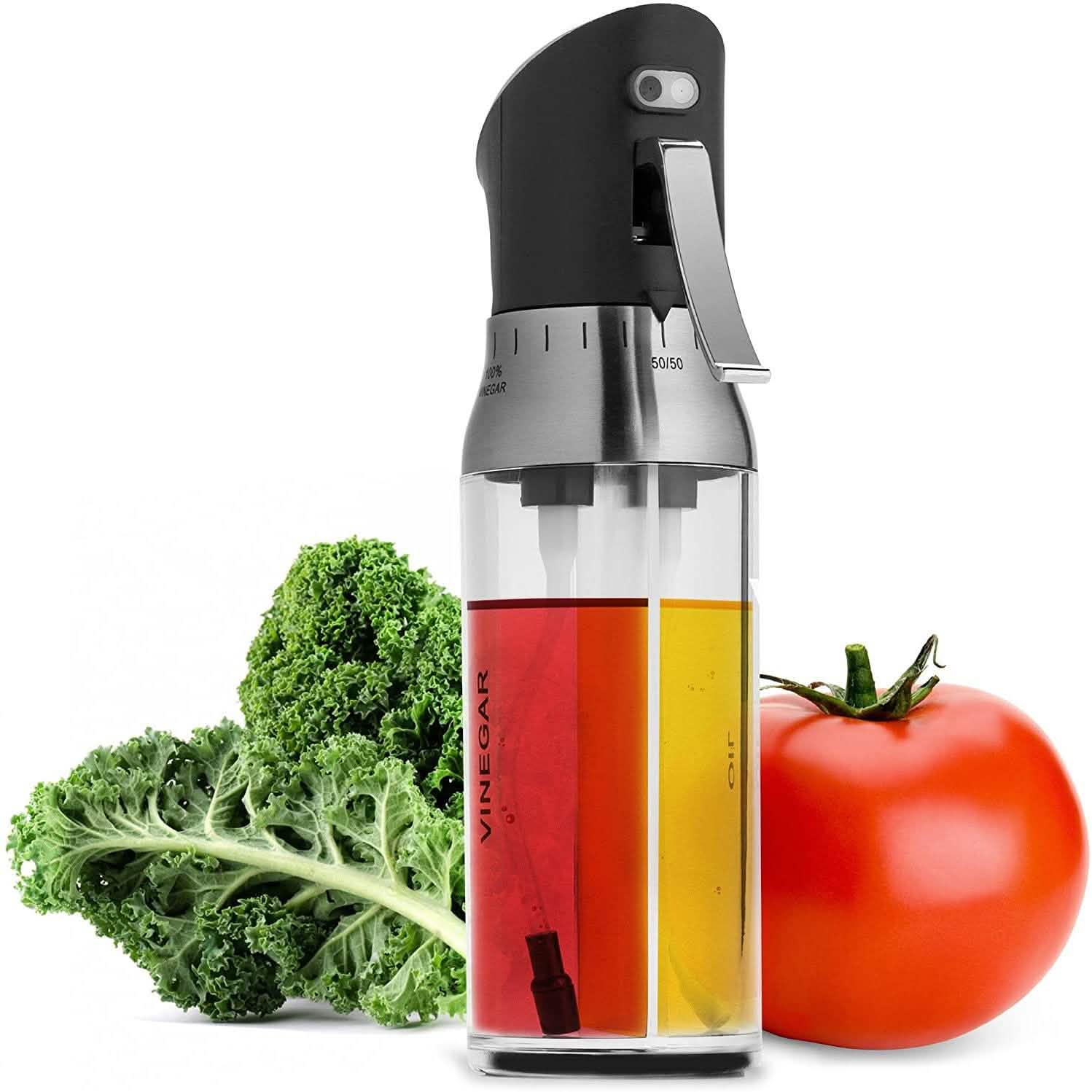 Moulin à sel et à poivre électrique Chef's Star Premium avec vaporisateur d'huile d'olive et de vinaigre