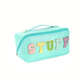 Chenille Letter Patches Cosmetic Bag