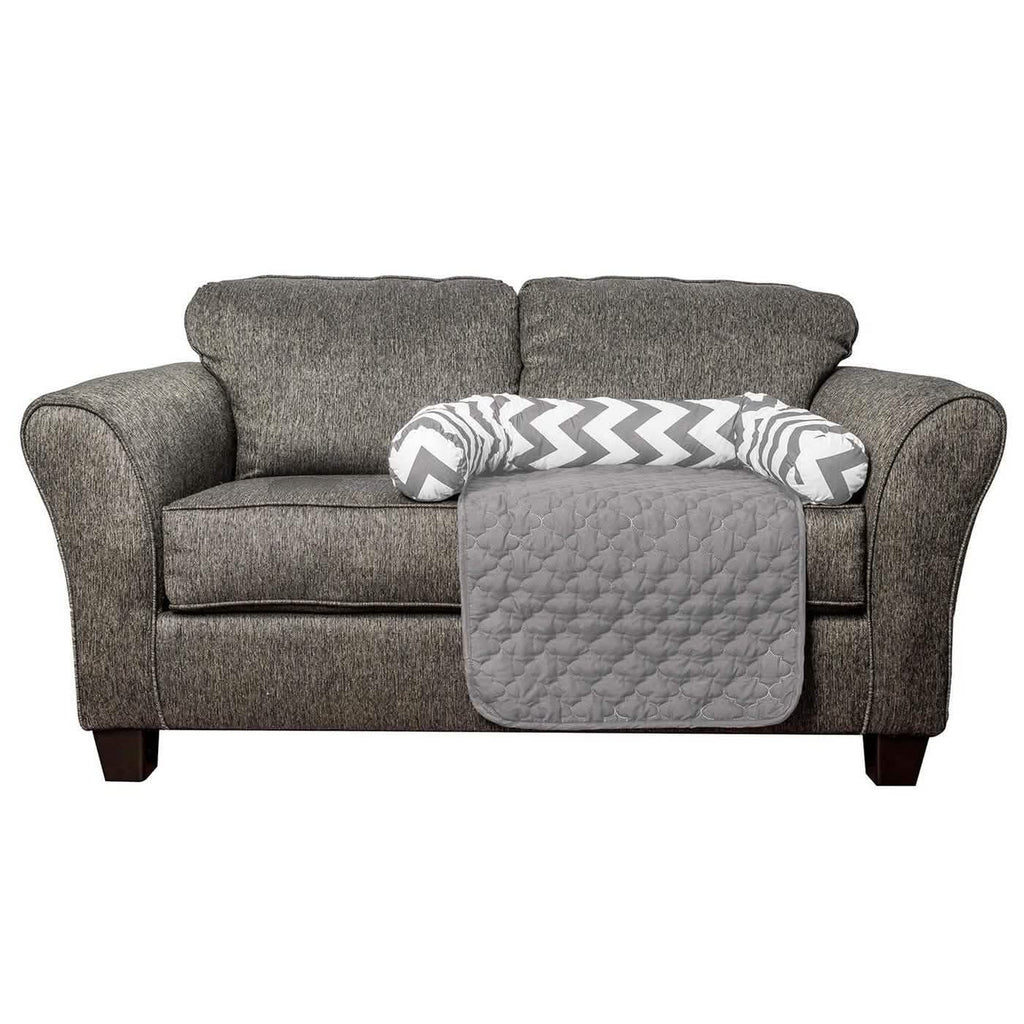 Housse de protection réversible matelassée à motif chevron pour chaise et animaux – Tailles variées