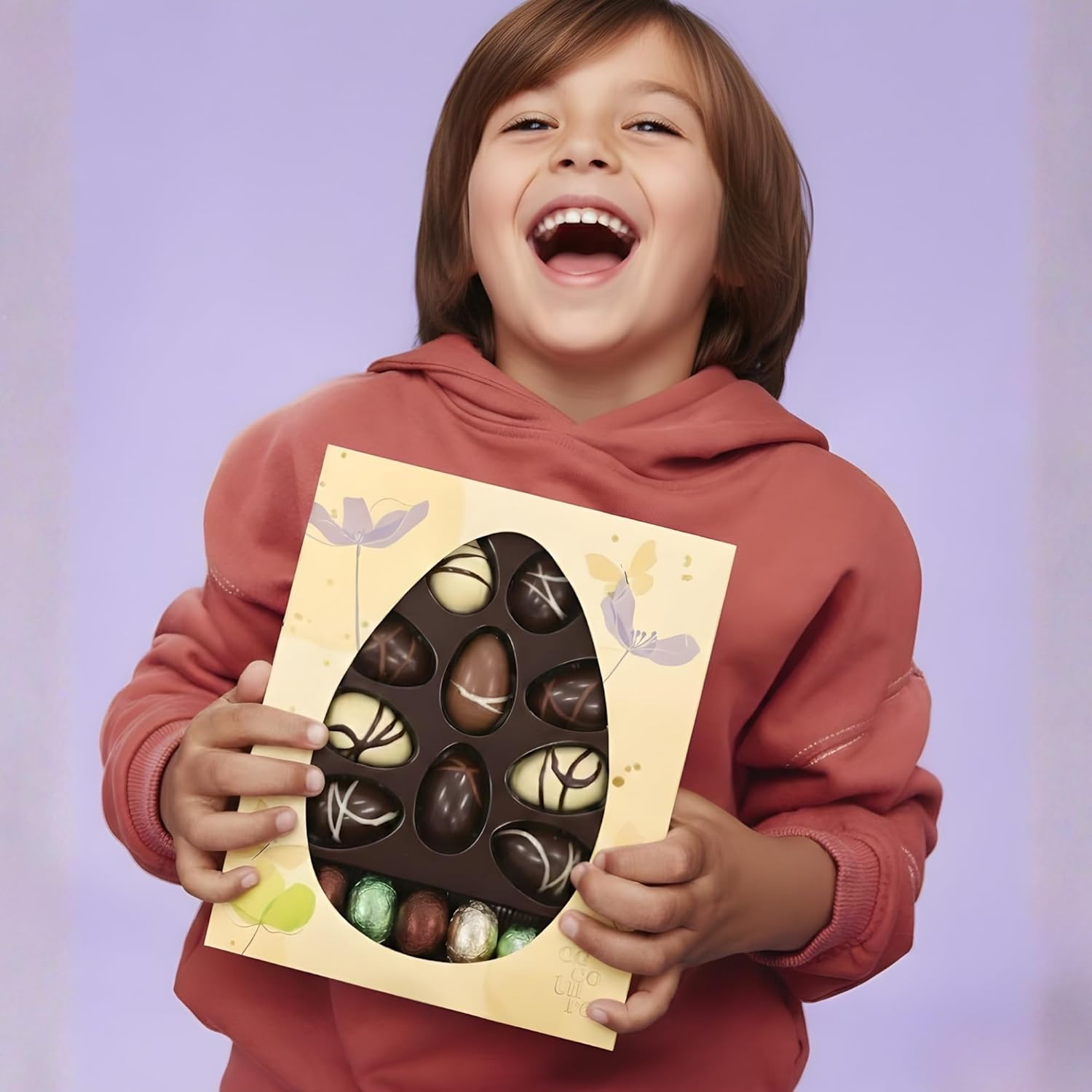 Andy Anand Praline-Filled Chocolate Eggs, 20 pc, 7 oz – Gluten-Free, Creamy Hazelnut-Praline Centers, Easter & Year-Round Birthday Gift Box