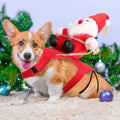 クリスマス衣装 赤い冬用コート 犬用サンタクロースベル付き