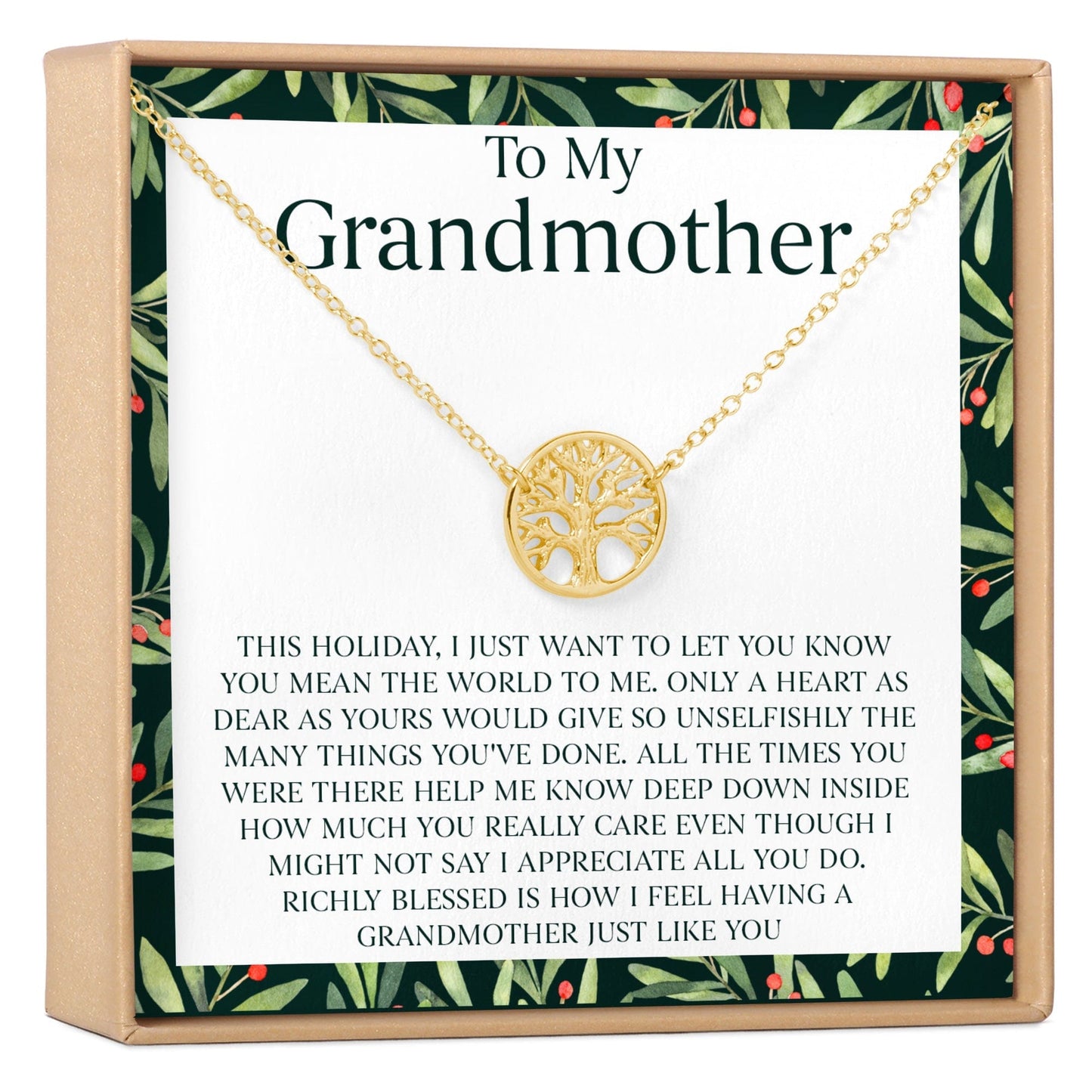 Christmas Gift for Grandmother Necklace, Multiple Styles