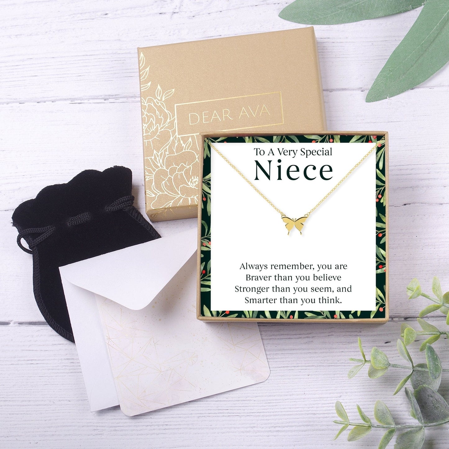 Christmas Gift for Niece Butterfly Pendant Necklace