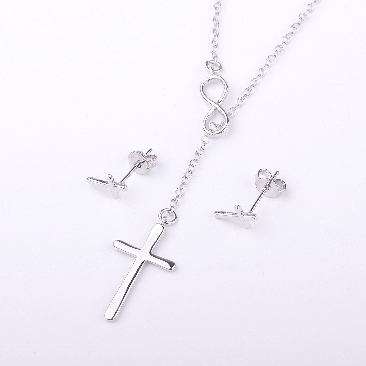 Christmas Gift for Sister-In-Law Cross earring and Necklace Set Jewelry Set