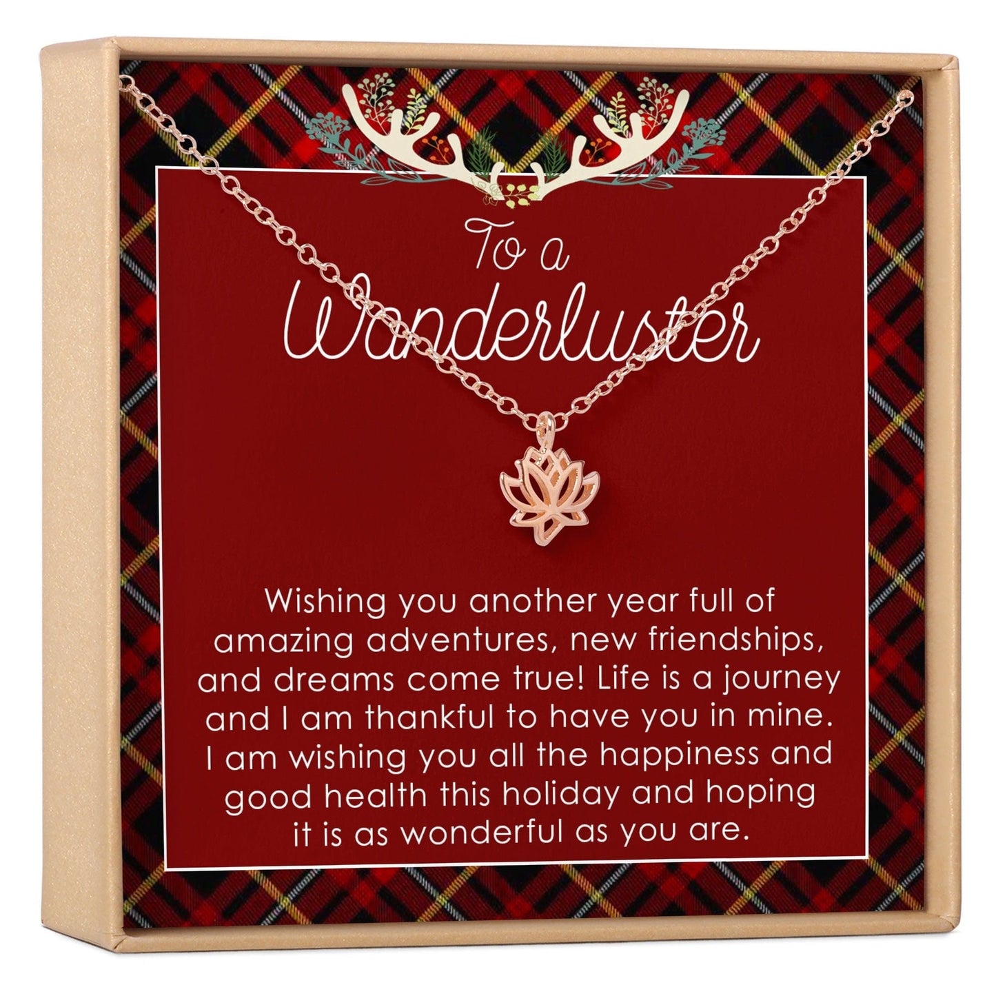 Christmas Gift for Travelers Lotus Necklace