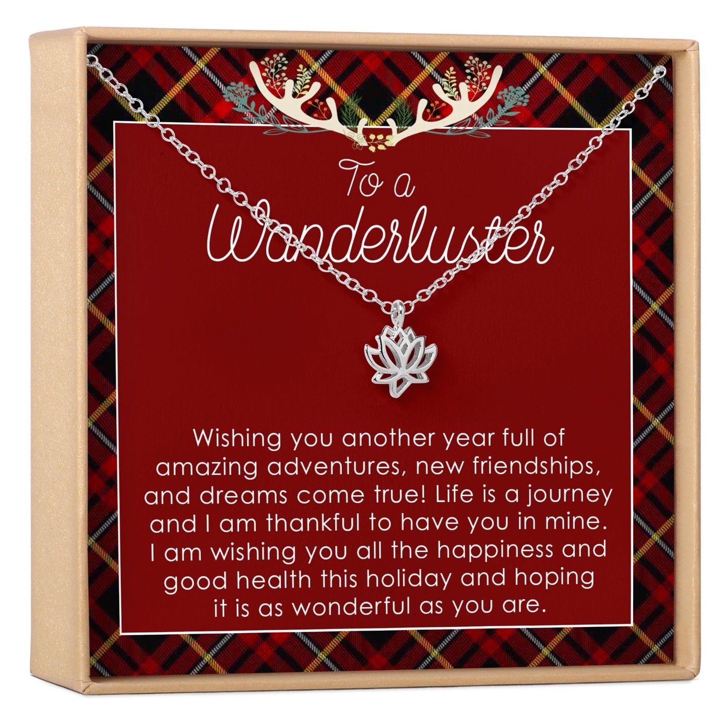 Christmas Gift for Travelers Lotus Necklace
