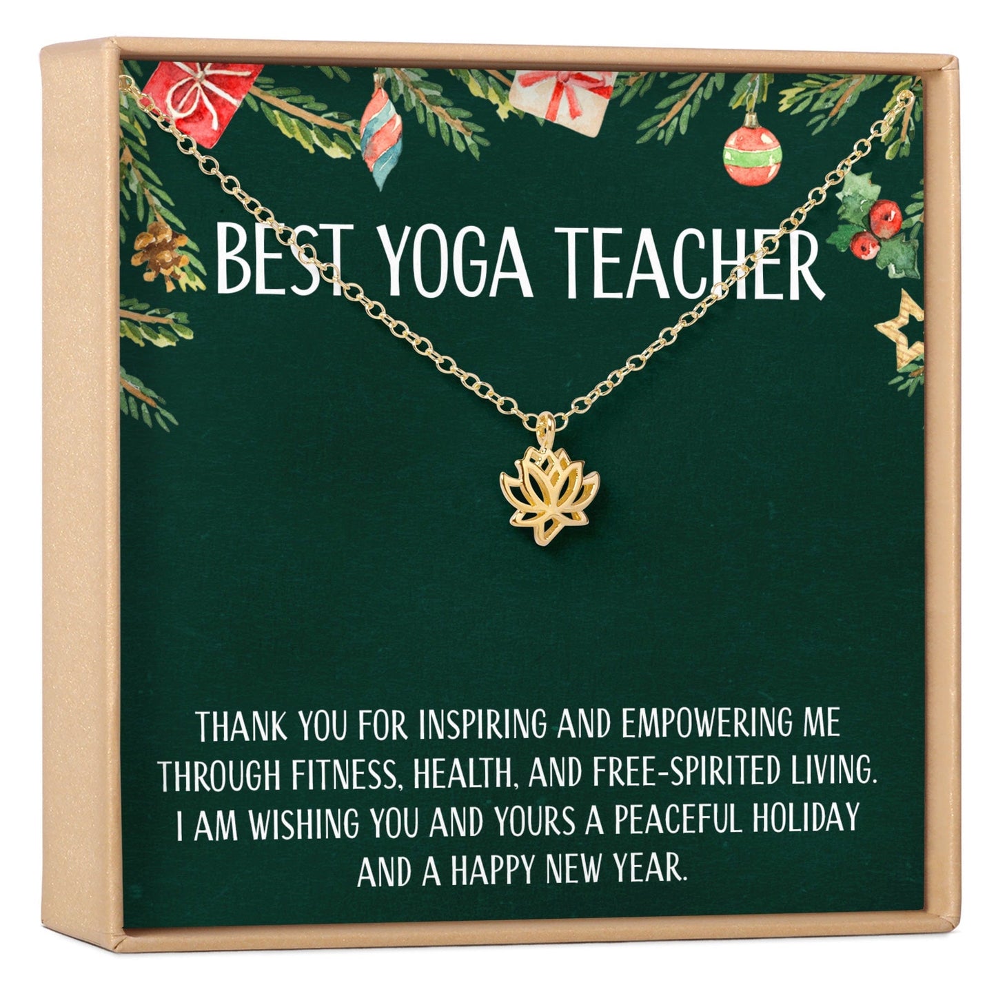 Christmas Gift for Yoga Teacher Lotus Necklace