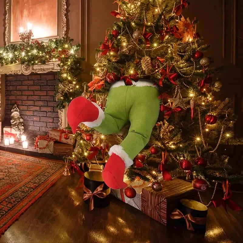 Le voleur de Noël a dérobé la pose en toile de jute