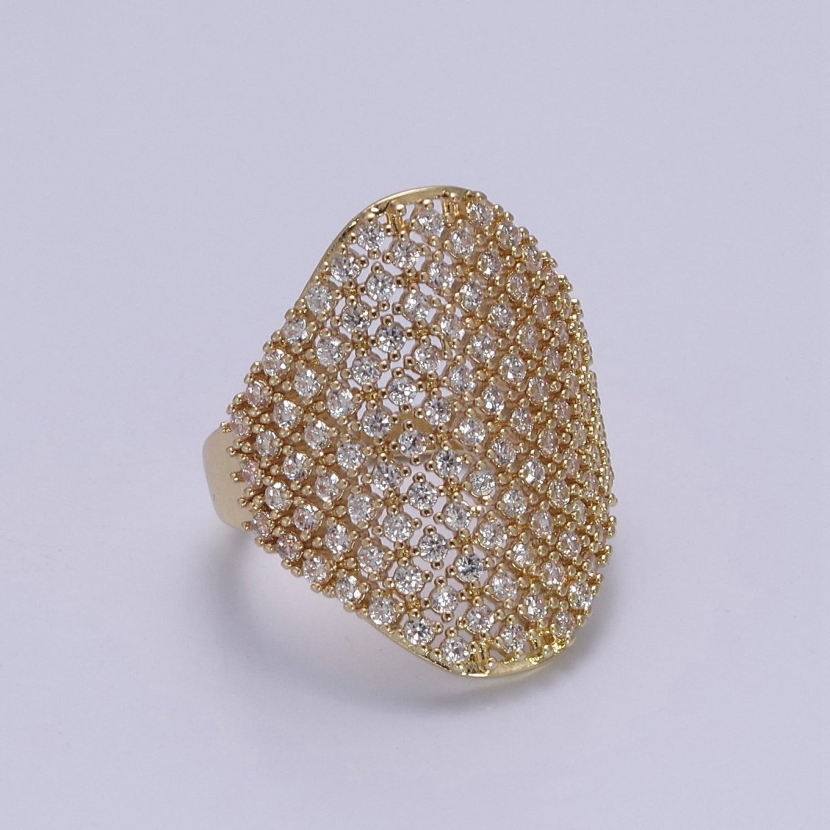 Chunky Gold CZ Rings for Statement Jewelry S-482 S-483