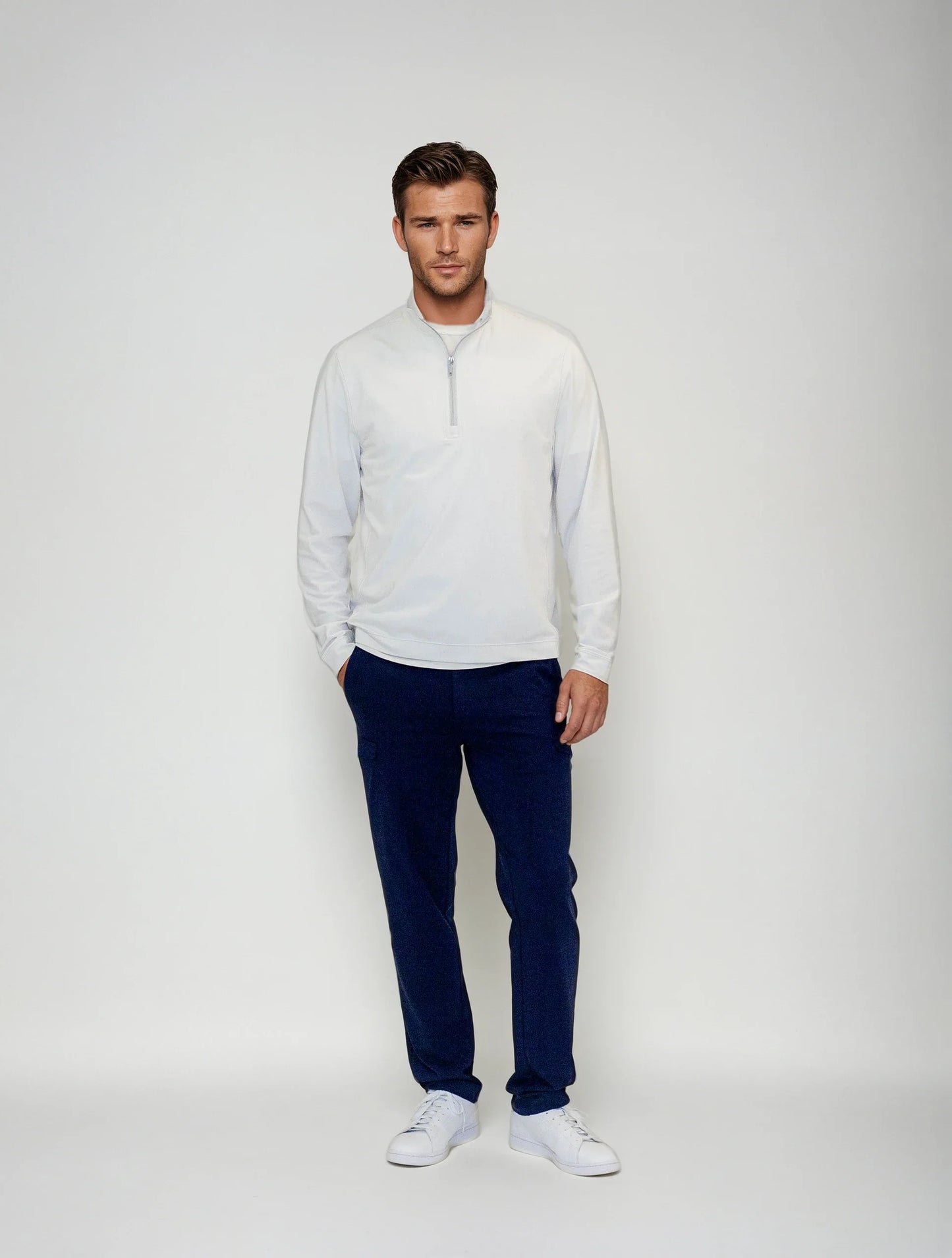 Buki Cinqo Travel Half Zip 2-Pack - Navy/White